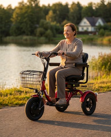 BNP Trike Basket — Трёхколёсный скутер с креслом и корзинами